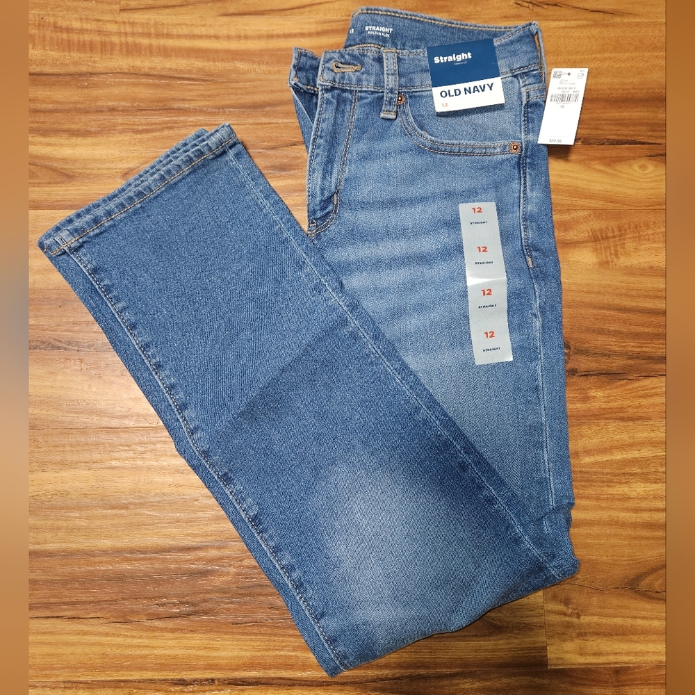 Old Navy Boys Blue Straight Leg Jeans